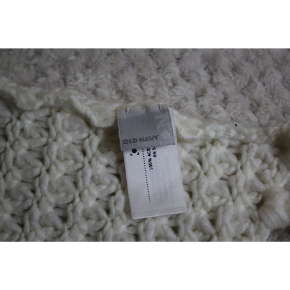 Old Navy Scarf  77 inches Cream 100% Acrylic - Picture 5 of 8